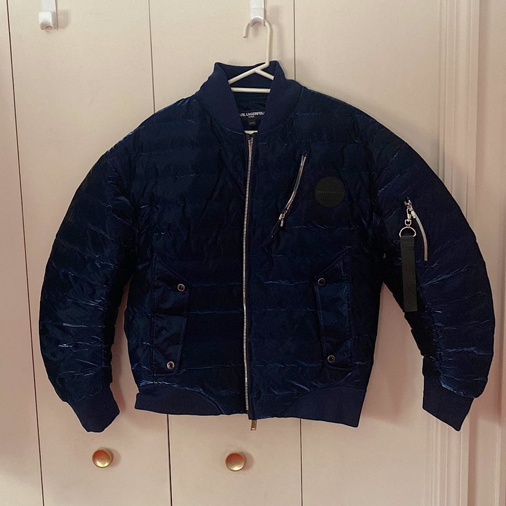 Karl Lagerfeld Men’s puffer coat medium navy blue